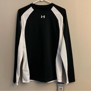 Under Armour Womens Black and White Long Sleeve Cold Gear Shirt